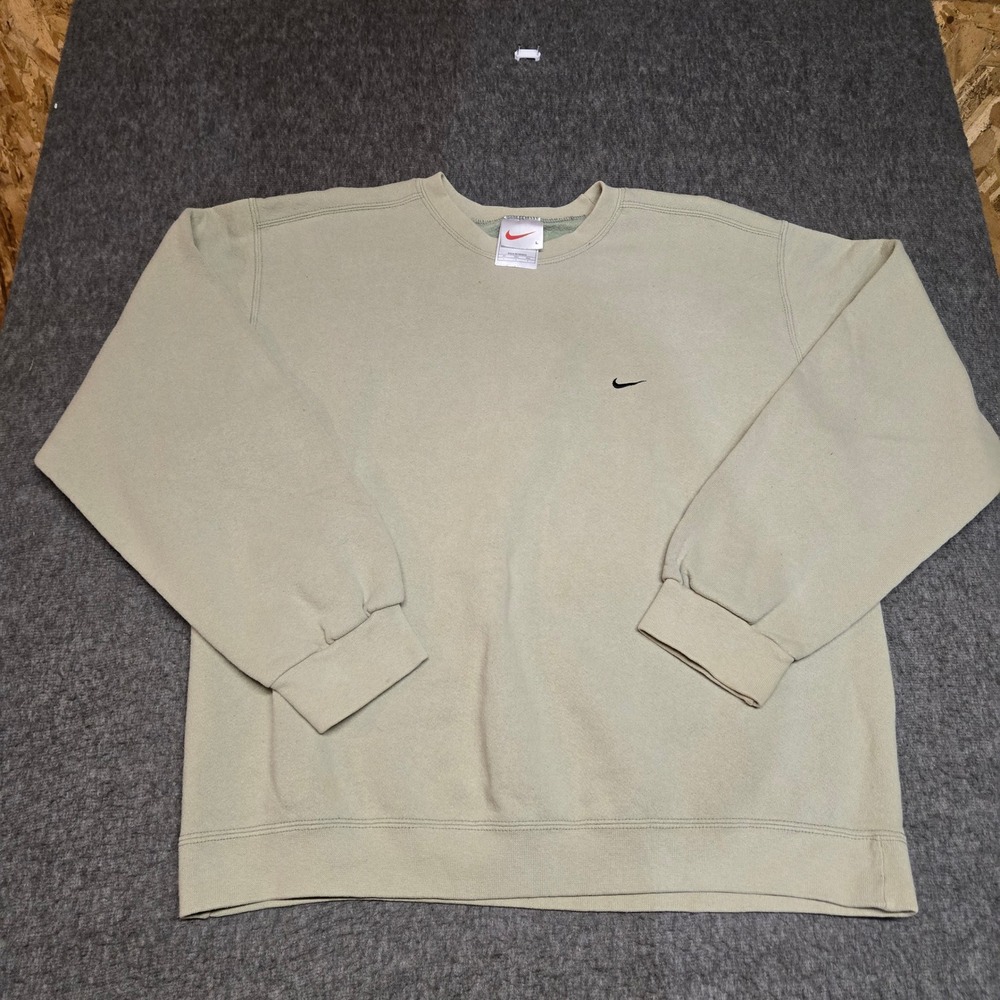 Vintage 90s Nike Sweatshirt Mens Large Pistachio Sage Green Embroidered Swoosh